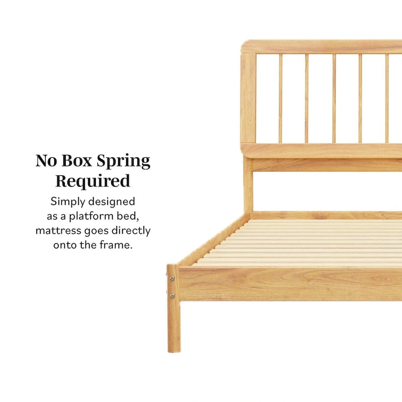 Boho Solid Wood King Spindle Bed