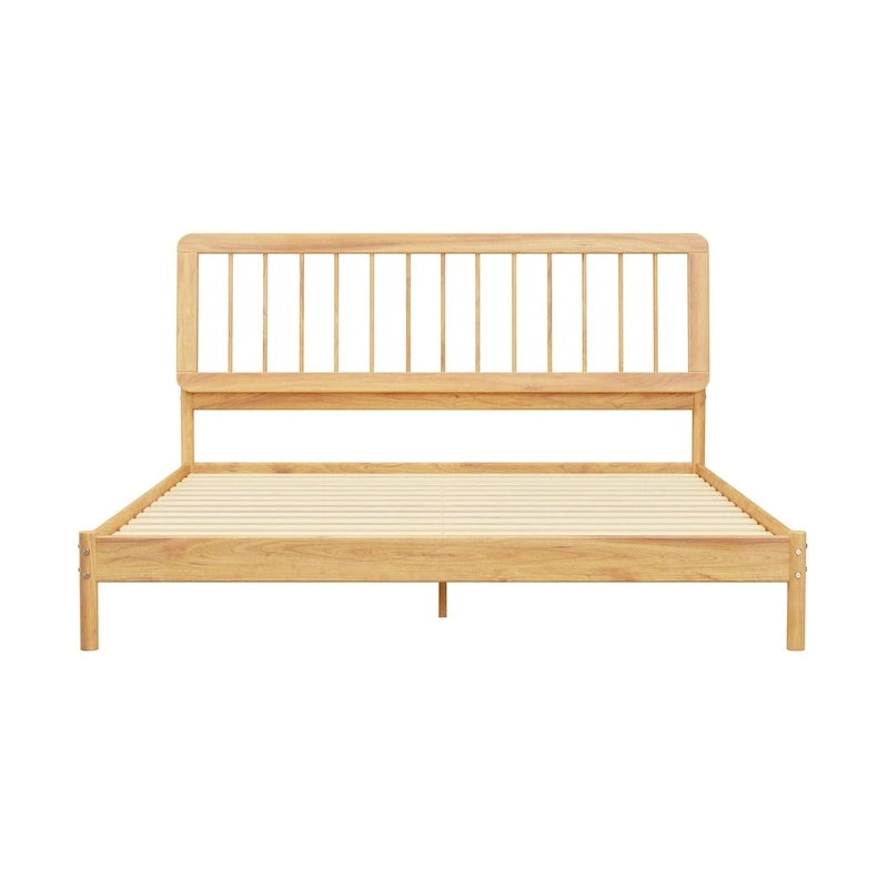 Boho Solid Wood King Spindle Bed
