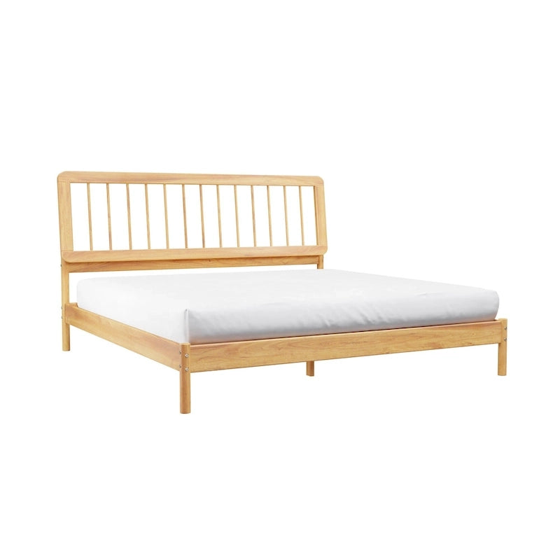 Boho Solid Wood King Spindle Bed