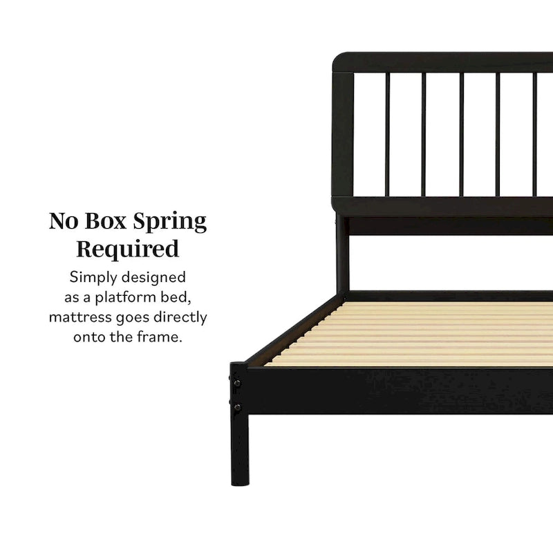 Boho Solid Wood King Spindle Bed