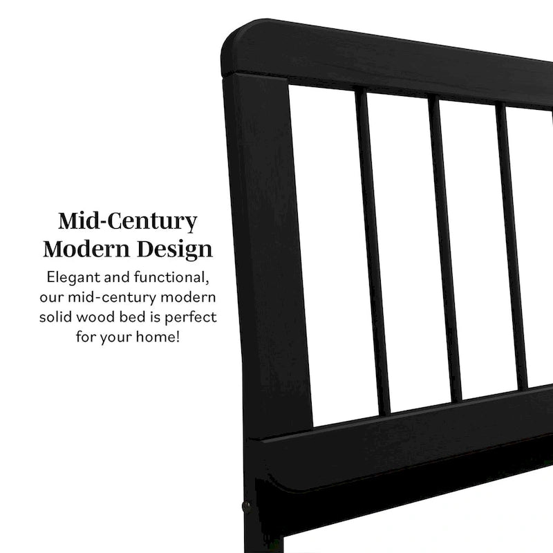 Boho Solid Wood King Spindle Bed