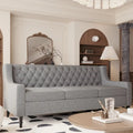 Sofa z tkaniny w stylu mid-century modern (z pikowanym oparciem)