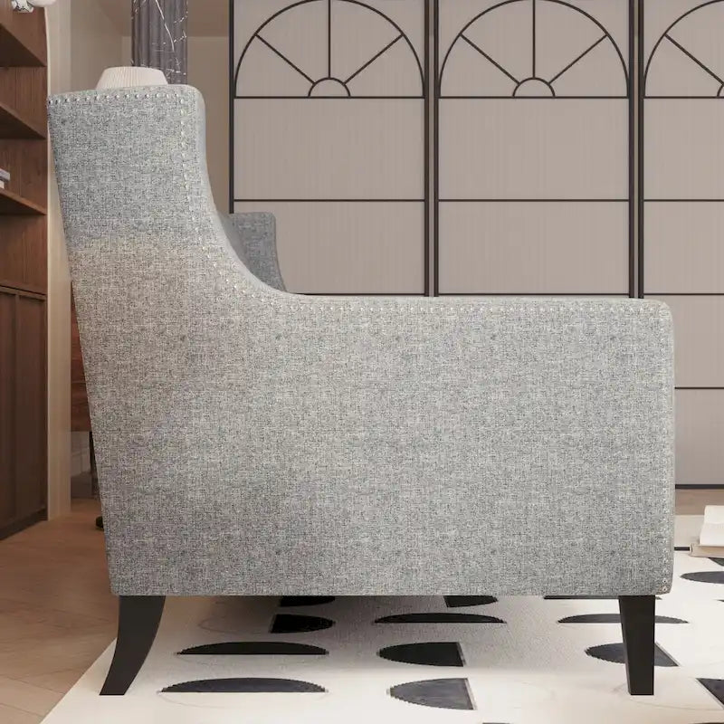 Sofa z tkaniny w stylu mid-century modern (z pikowanym oparciem)