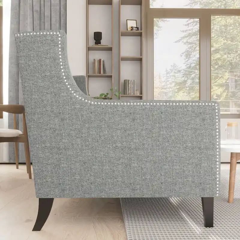 Sofa z tkaniny w stylu mid-century modern (z pikowanym oparciem)