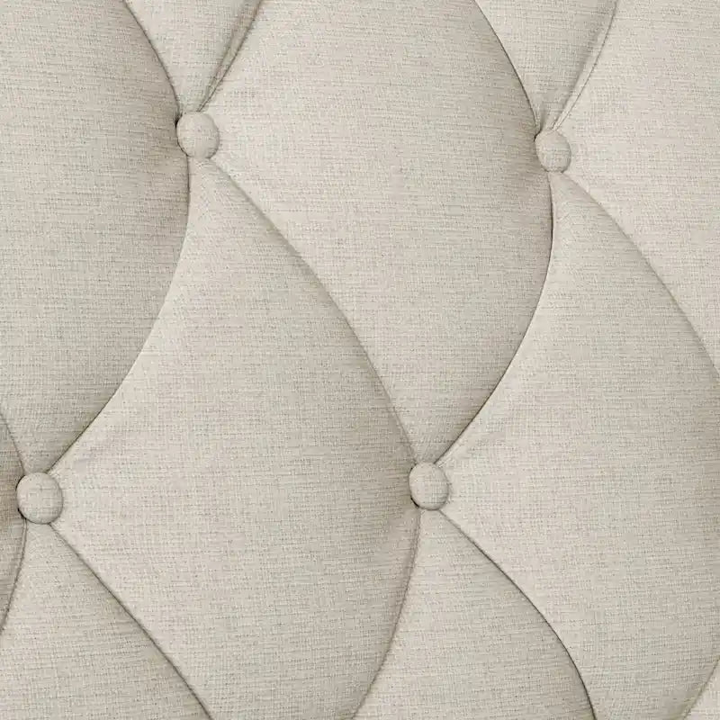 Sofa z tkaniny w stylu mid-century modern (z pikowanym oparciem)