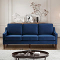 Divano in stile moderno con braccioli incassati e gambe in legno - 29.00 x 74.00 x 34.25