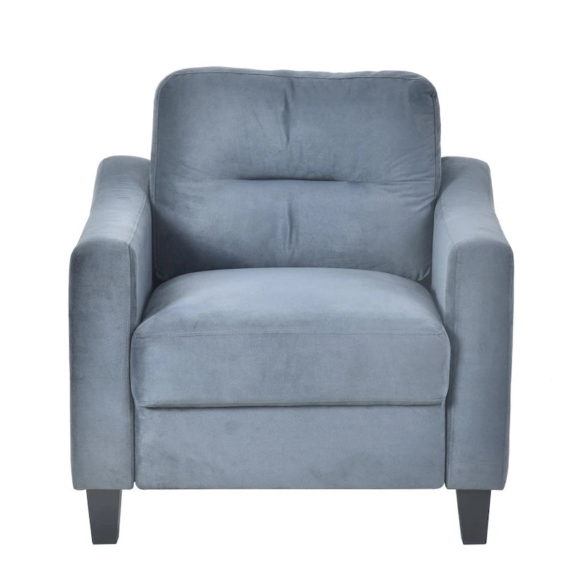 Wygodna sofa lub fotel tapicerowane aksamitem
