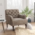 Poltrona decorativa in vinile trapuntato stile transizionale (con cuscino a T)