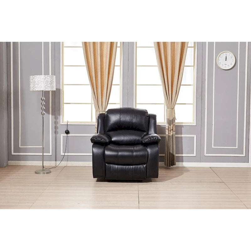 Betsy Furniture Bonded Leather Power Rclining Single Seat Recliner 8018