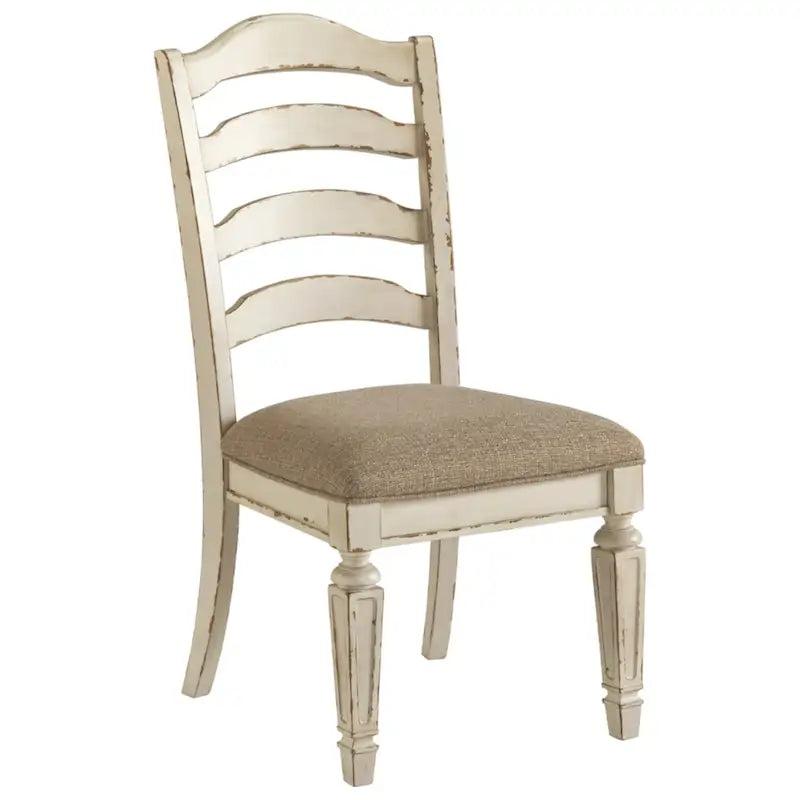 Distressed White Dining Chairs (Set of 2)