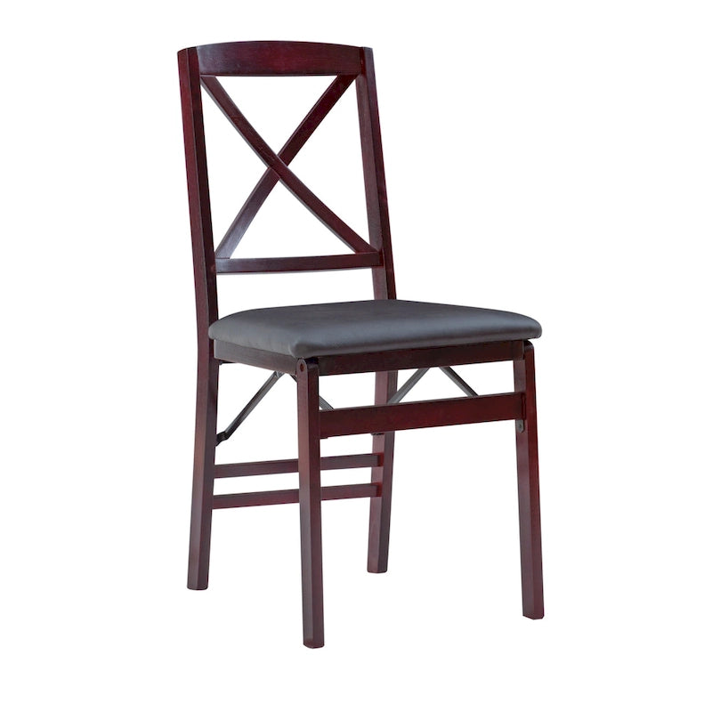 Sedia pieghevole color espresso (set da 2)