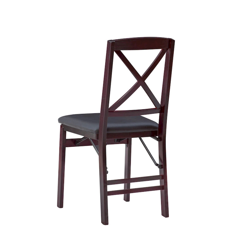 Sedia pieghevole color espresso (set da 2)