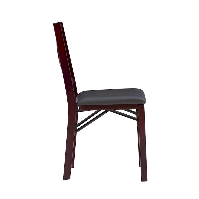 Sedia pieghevole color espresso (set da 2)