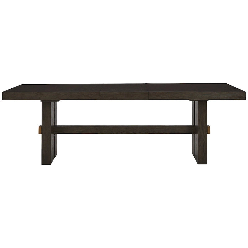Tavolo da pranzo rettangolare allungabile marrone scuro - 40" W x 90" D x 30.25" H