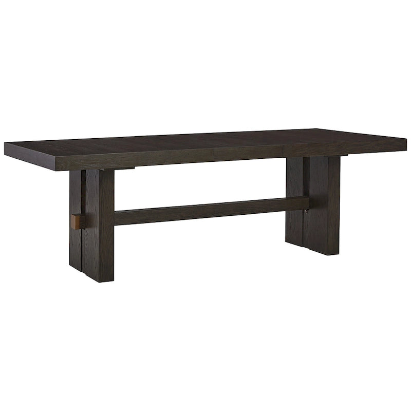 Tavolo da pranzo rettangolare allungabile marrone scuro - 40" W x 90" D x 30.25" H
