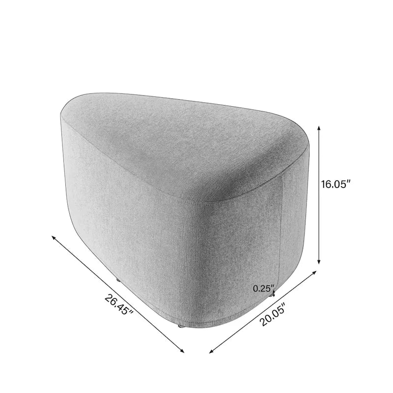 Pouf decorativo triangolare moderno imbottito