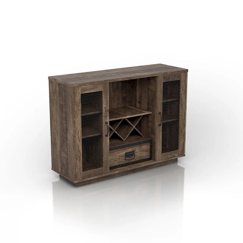 Industrial-Style 7-Tier Sideboard (with Wine Bottle Storage)