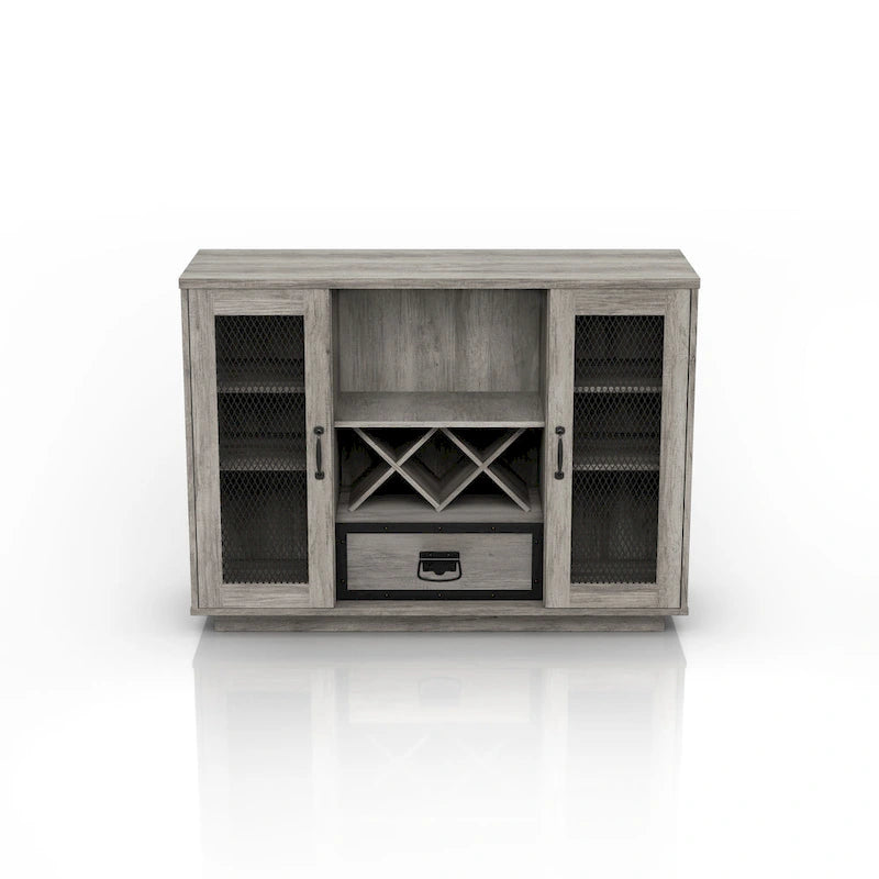 Industrial-Style 7-Tier Sideboard (with Wine Bottle Storage)