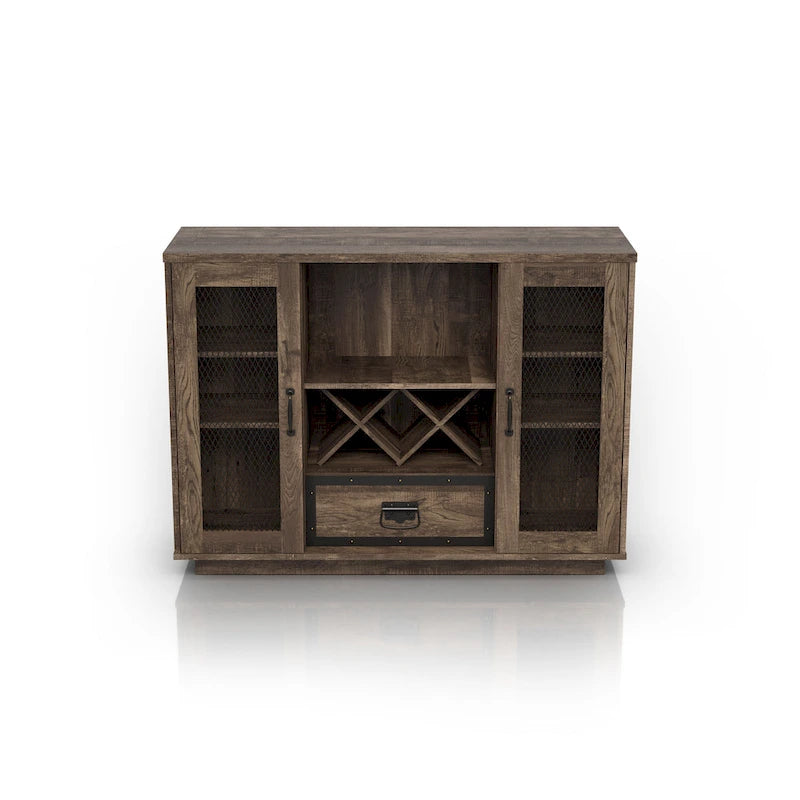 Industrial-Style 7-Tier Sideboard (with Wine Bottle Storage)