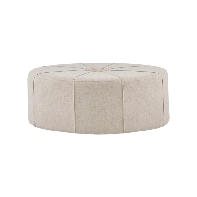 Pouf ovale oversize imbottito e trapuntato