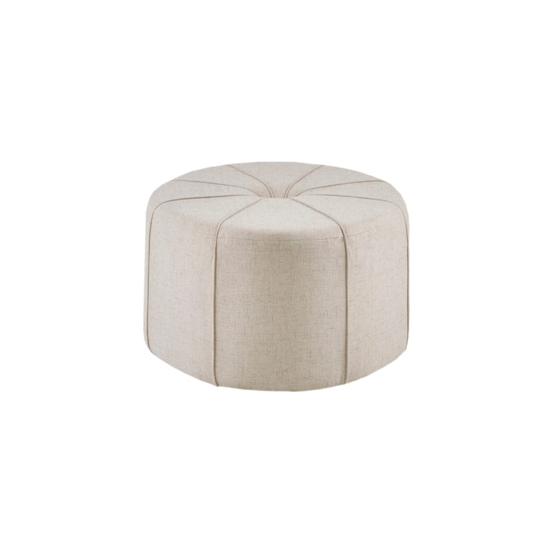 Pouf ovale oversize imbottito e trapuntato