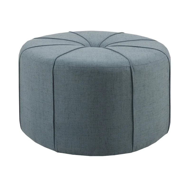 Pouf ovale oversize imbottito e trapuntato