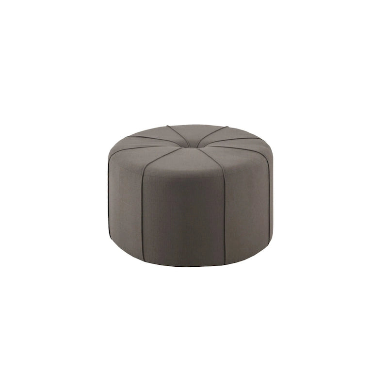 Pouf ovale oversize imbottito e trapuntato