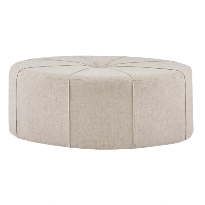 Pouf ovale oversize imbottito e trapuntato