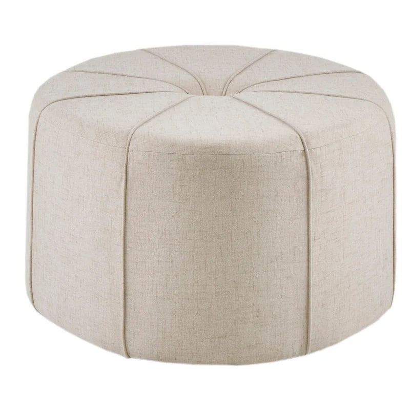 Pouf ovale oversize imbottito e trapuntato