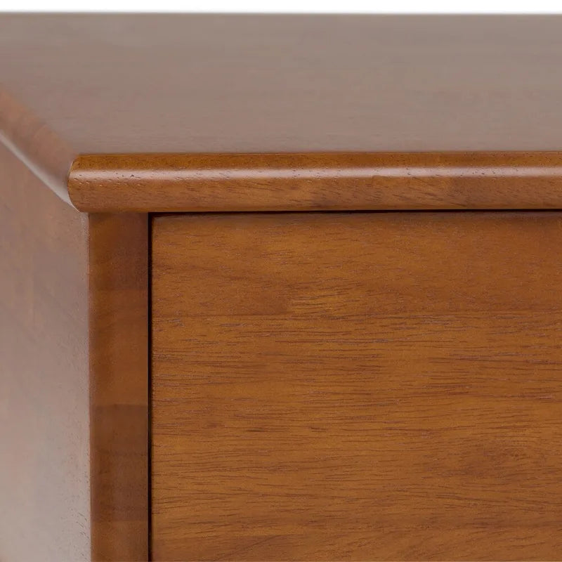 Tavolino da salotto rettangolare moderno di metà secolo in legno massello (largo 48") — 48" W x 22" D x 20" H