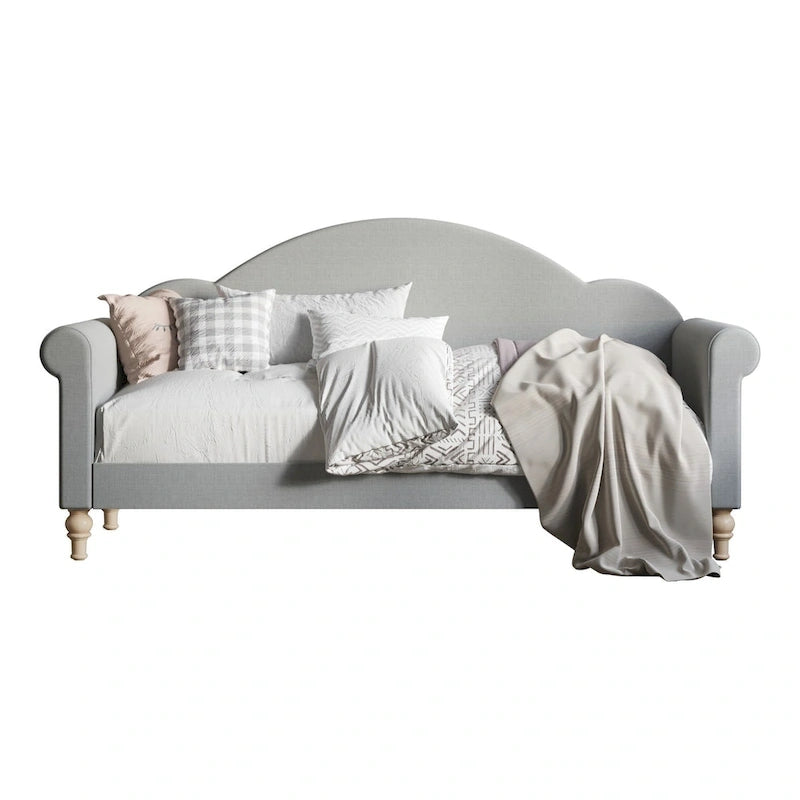 Divanetto letto singolo imbottito con chaise longue