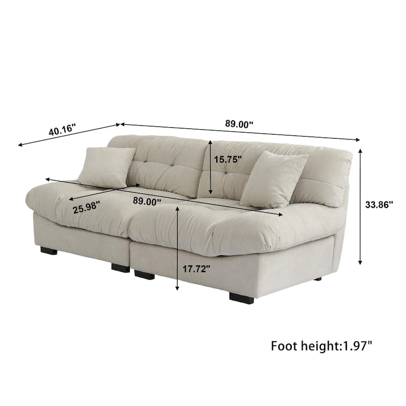 Minimalistyczna dwuosobowa sofa Cloud