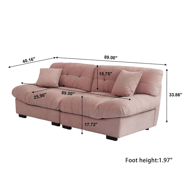 Minimalistyczna dwuosobowa sofa Cloud