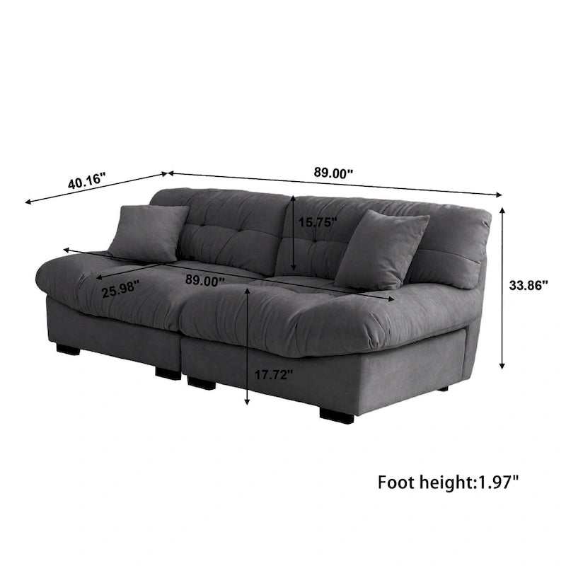 Minimalistyczna dwuosobowa sofa Cloud