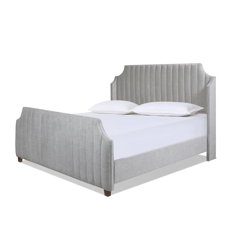 Struttura letto imbottita a righe verticali (king size)