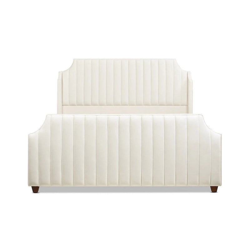 Struttura letto imbottita a righe verticali (king size)