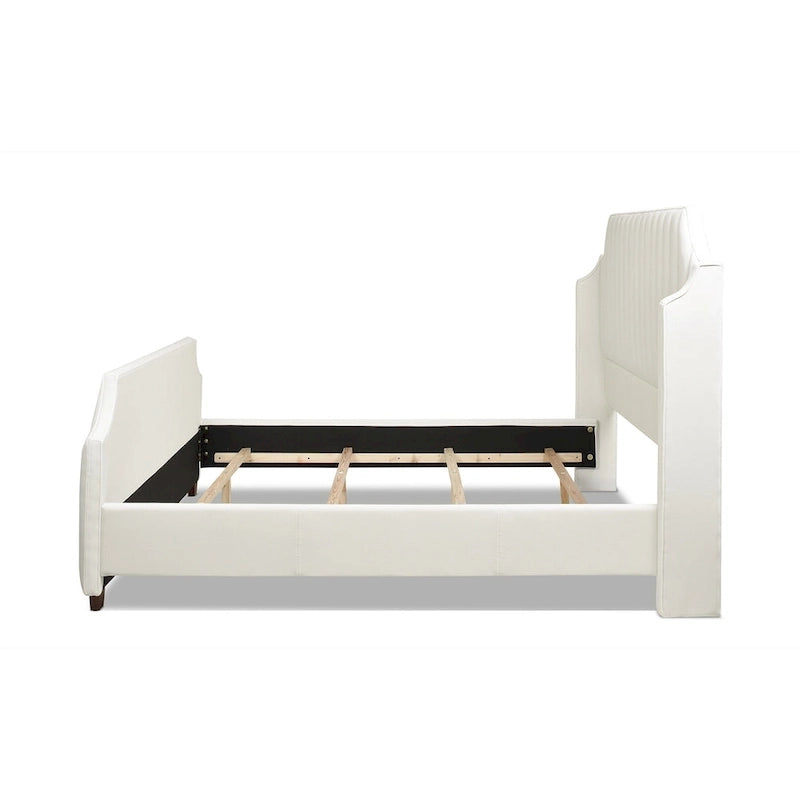 Struttura letto imbottita a righe verticali (king size)