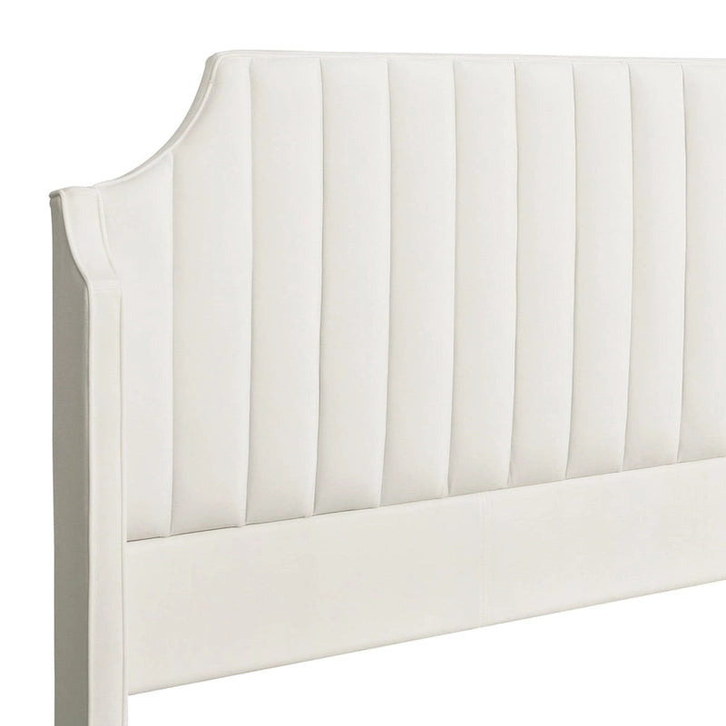 Struttura letto imbottita a righe verticali (king size)