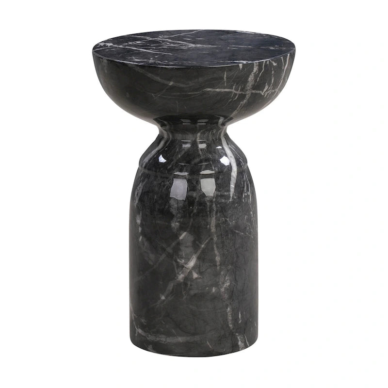 Tavolino laterale in marmo nero