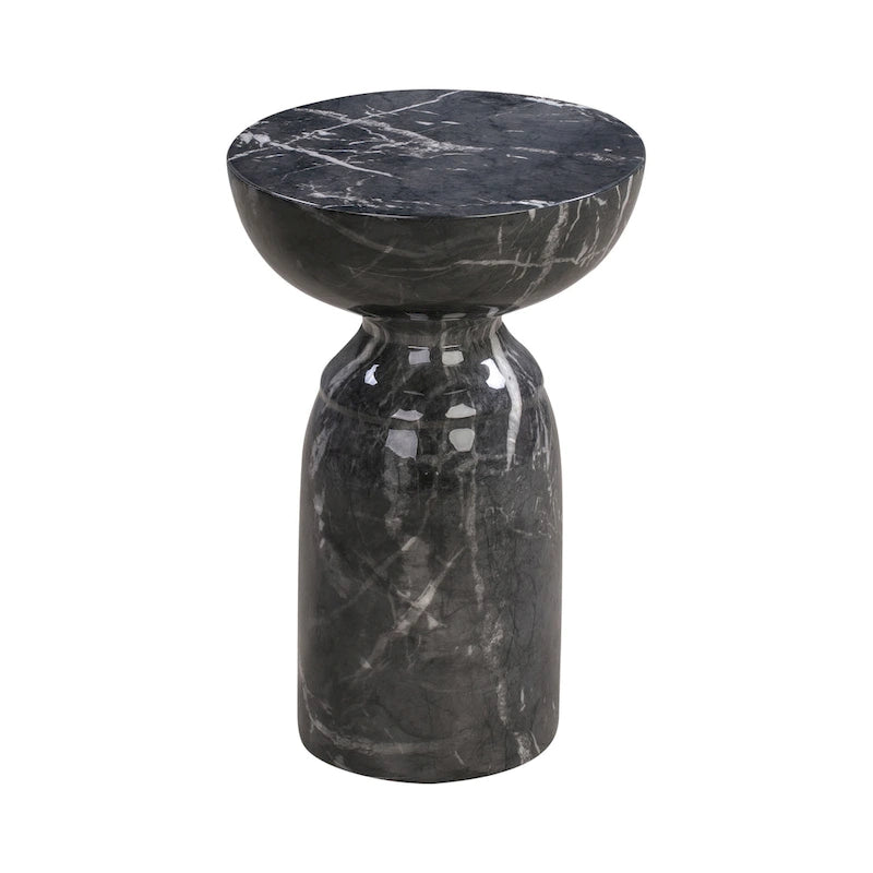 Tavolino laterale in marmo nero
