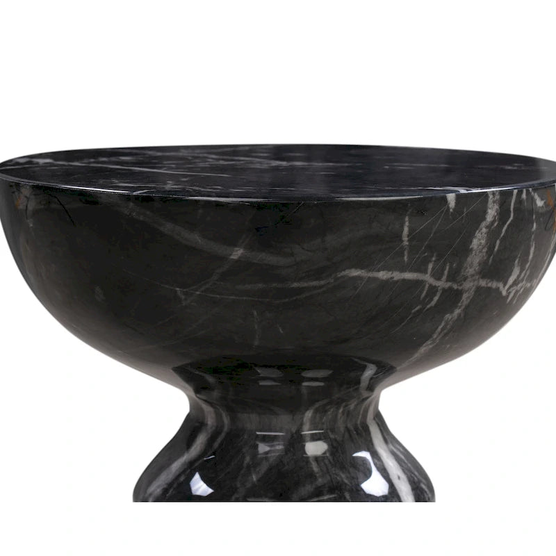 Tavolino laterale in marmo nero