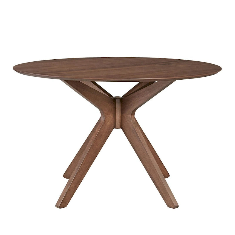 Space Savers Satin Walnut Round Pedestal Table