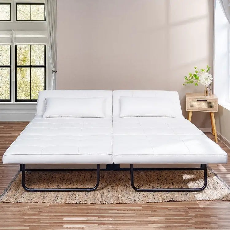 Poltrona letto, pouf letto trasformabile multifunzione 4 in 1, poltrona letto in lino traspirante, divano letto trasformabile