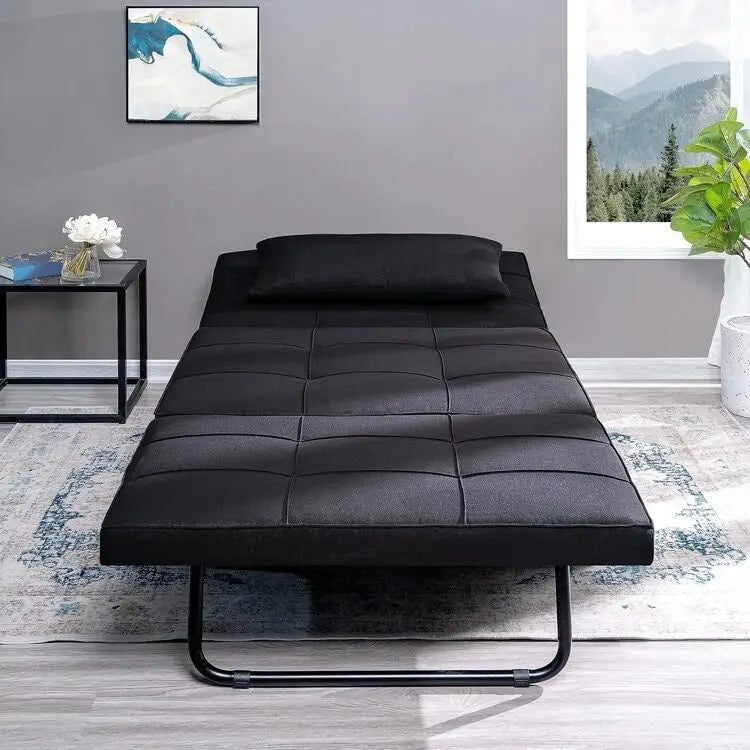 Poltrona letto, pouf letto trasformabile multifunzione 4 in 1, poltrona letto in lino traspirante, divano letto trasformabile
