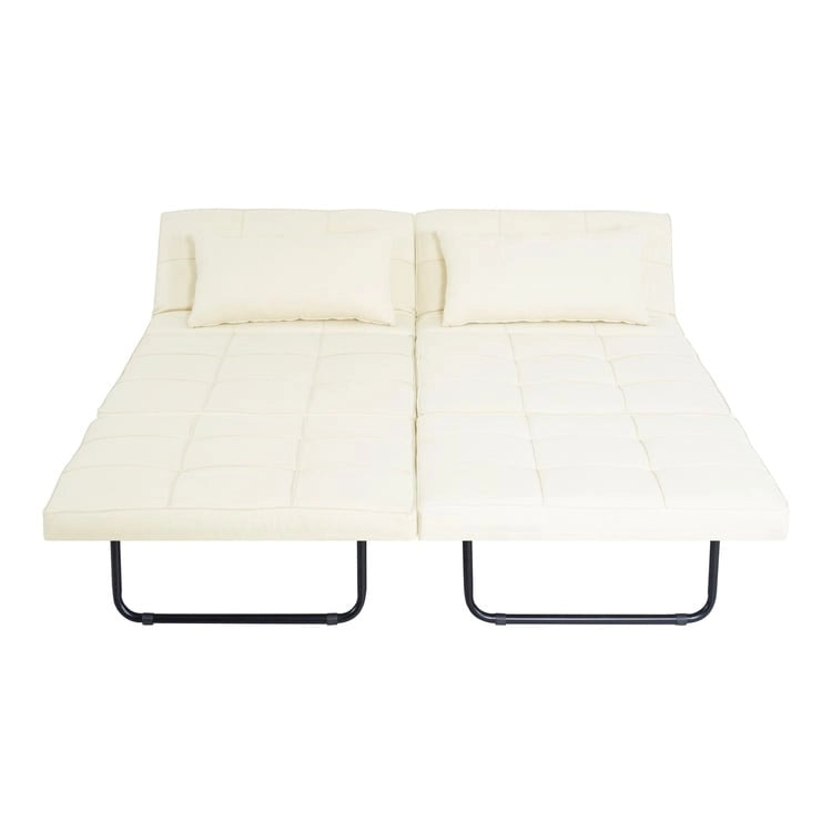 Sleeper Chair Bed, 4 In 1 Multi-Function Convertible Ottoman Bed, Breathable Linen Bed Chair, Convertible Sofa Bed