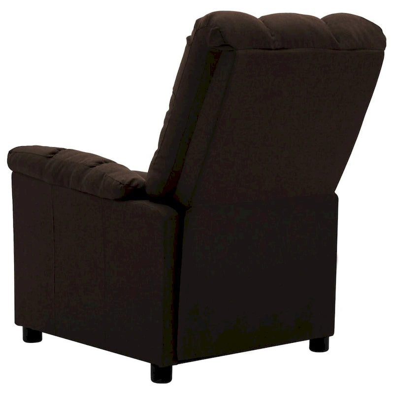 Poltrona reclinabile massaggiante in tessuto marrone scuro - 29.1 x 39 x 40.2