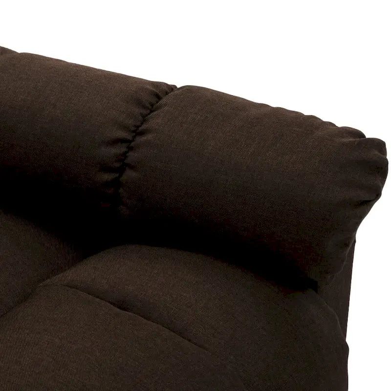 Poltrona reclinabile massaggiante in tessuto marrone scuro - 29.1 x 39 x 40.2