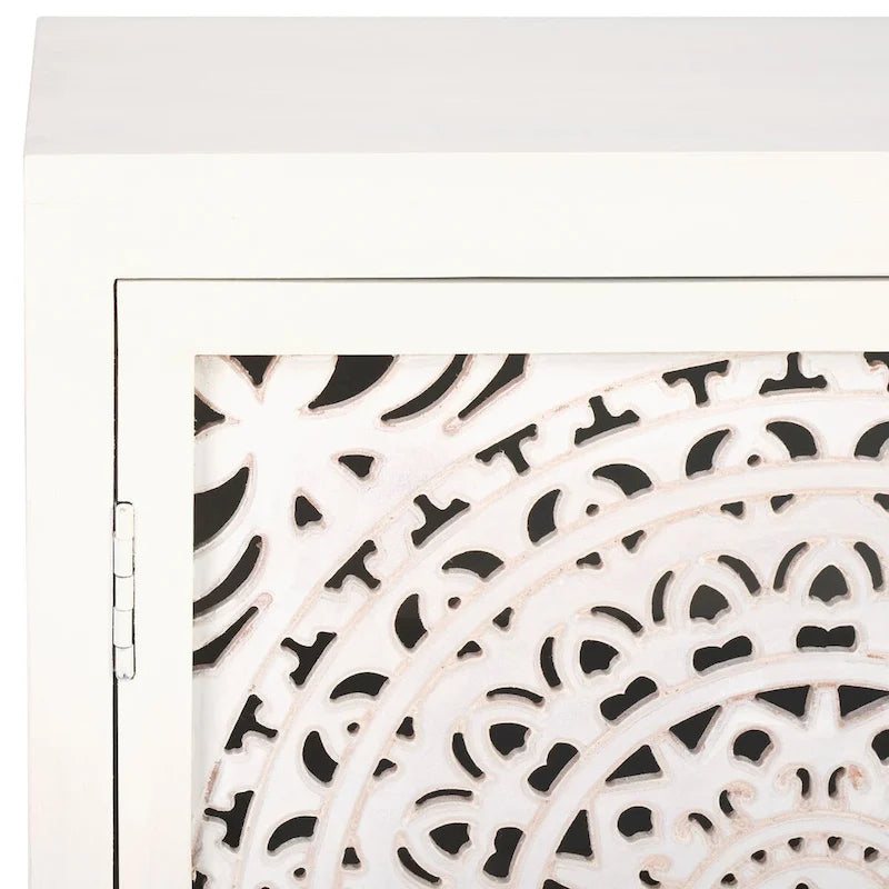 Two-Tier, Two-Door Multimedia Cabinet (Fully Assembled) - 42" Wide x 15" Deep x 26" High - 42Wx15Dx26H