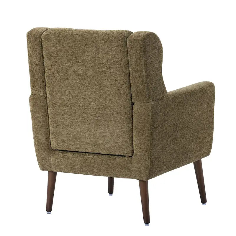 Poltrona decorativa moderna, poltrona in ciniglia per il soggiorno, comoda poltrona lounge con imbottitura morbida per spazi ridotti e camere da letto
