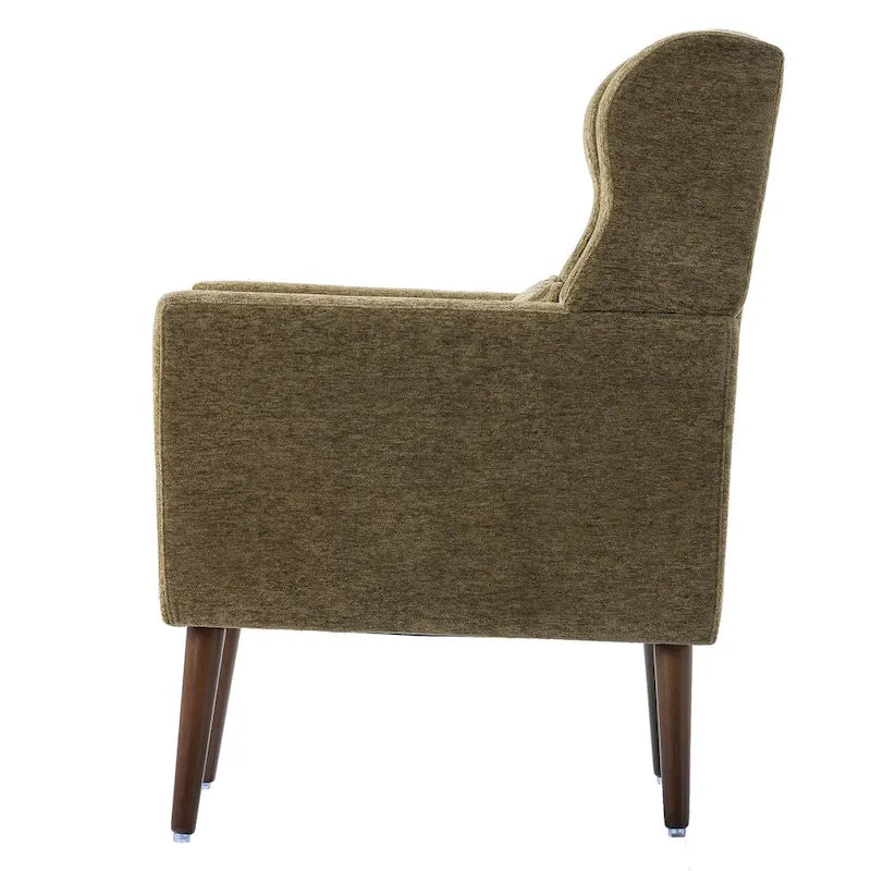 Poltrona decorativa moderna, poltrona in ciniglia per il soggiorno, comoda poltrona lounge con imbottitura morbida per spazi ridotti e camere da letto